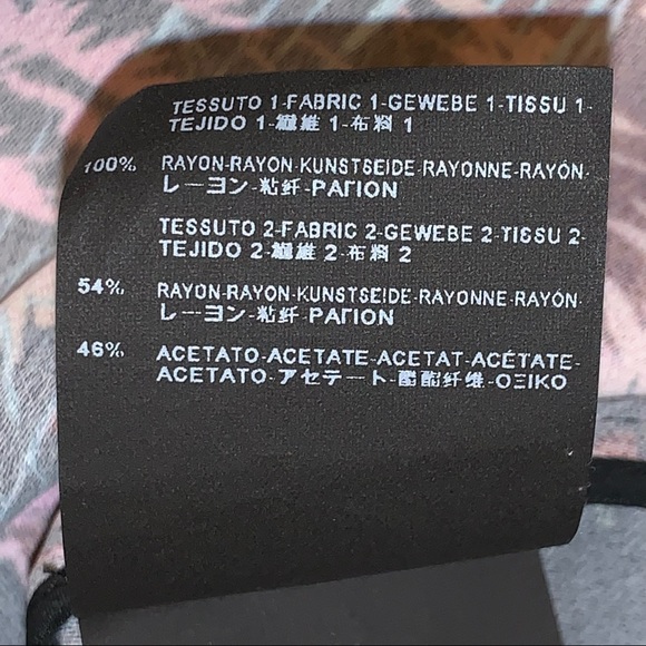 BALENCIAGA size 38 bold neon nature scene on black BLOUSE - Picture 13 of 13